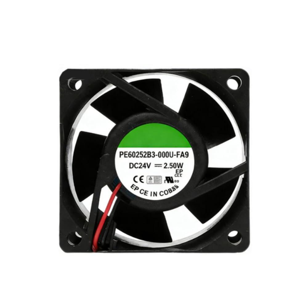 Sunon Pe60252B3-000U-Fa9 24V Dc 2.50W 6025Mm Ball Bearing Industrial Axial Cooling Fan - Blade Material: Plastic