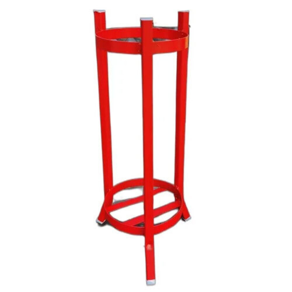 Fire Extinguisher Stand - Ms Material, Red Color, Safety Usage | Warranty Included