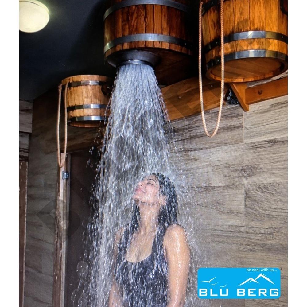 Ice shower bucket for chilled shower