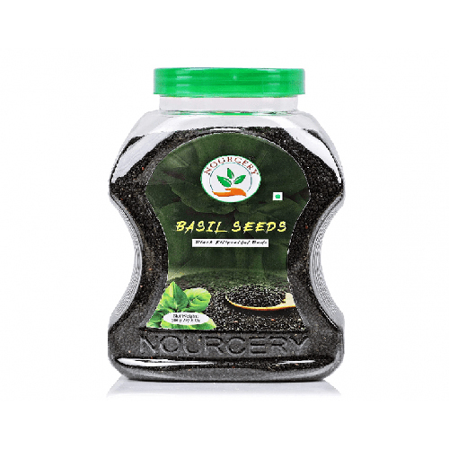 Nourcery Basil Seeds, 500g (Black Ellipsoidal Buds)