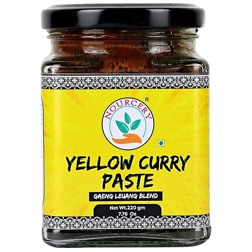 Nourcery Thai Yellow Curry Paste, 220g Jar [GAENG LEUANG Blend]