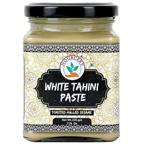 Nourcery Toasted White Tahini Paste, 220g [Toasted Hulled Sesame]