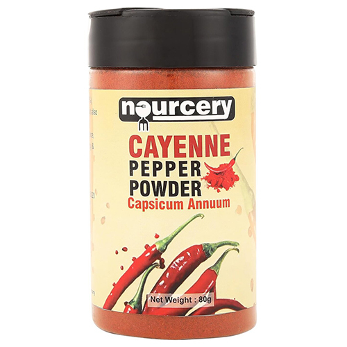 Nourcery Cayenne Pepper Powder, 80g, Hot Seasoning Spice (Hot Chilli Powder)