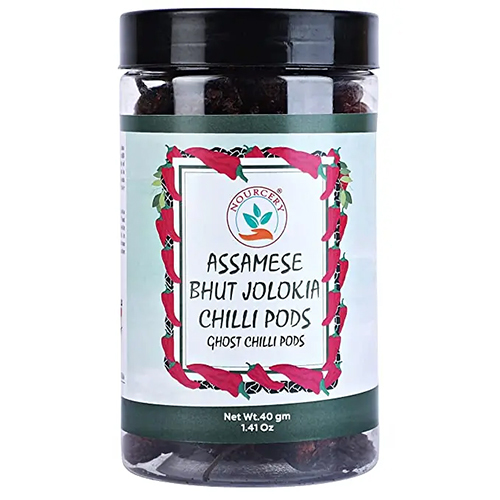 Nourcery Asssamese Bhut Jolokia Pods, 40Gm (Ghost Chilli Pods)