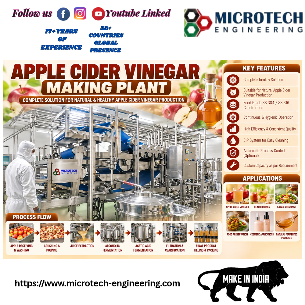 Apple Cider Vinegar Making plant