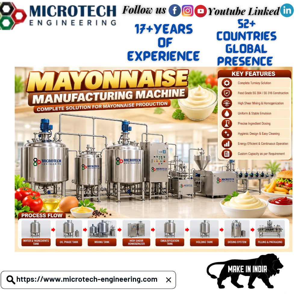Mayonnaise Manufacturing Machine