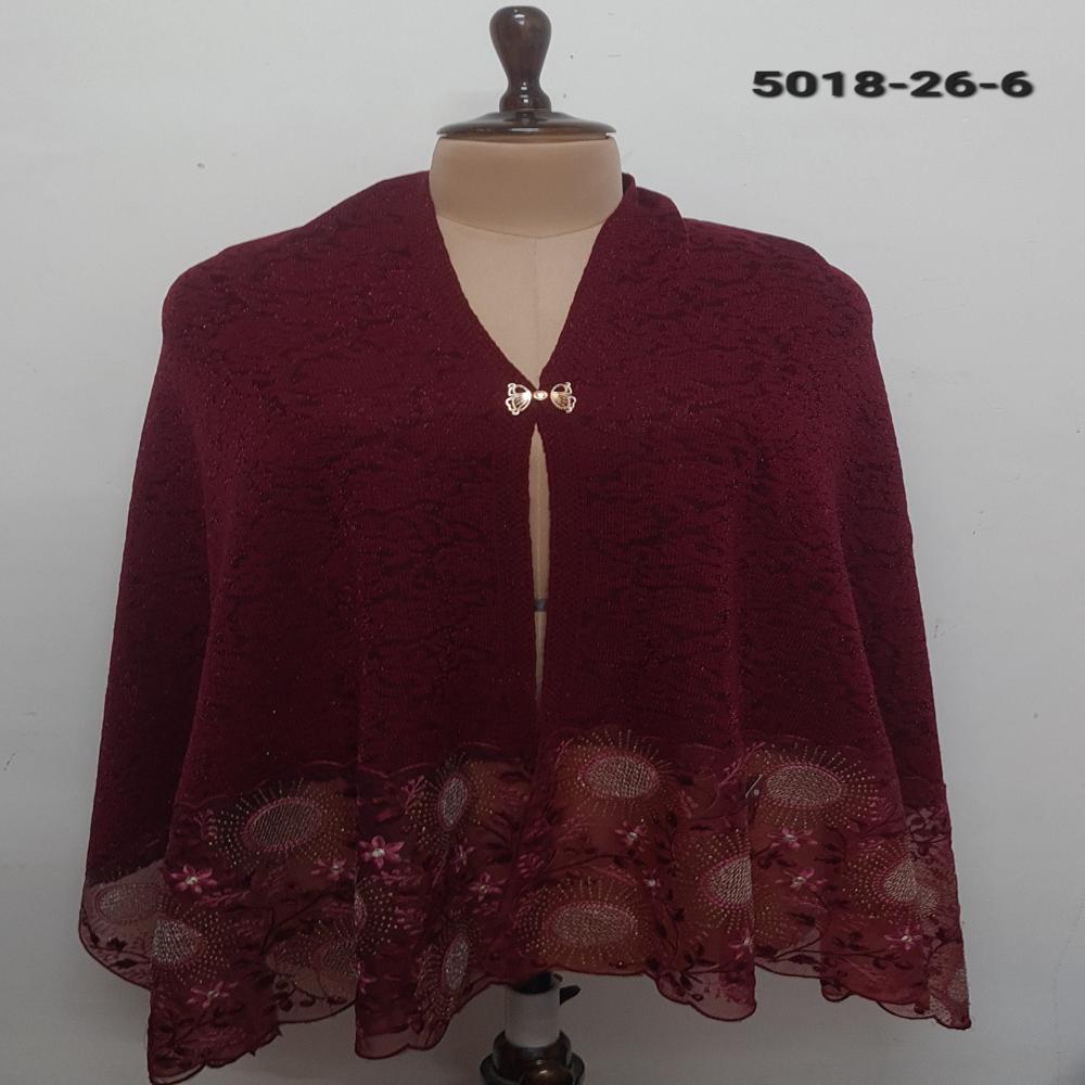 Knitted Nett Embroidered Applique Work Capes