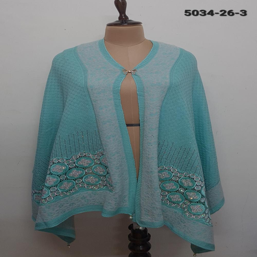 Knitted Nett Embroidered Applique work capes