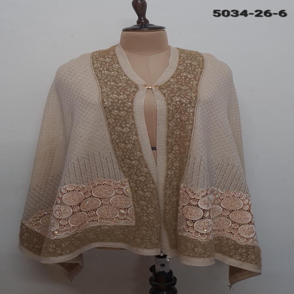 Knitted Nett Embroidered Applique work capes