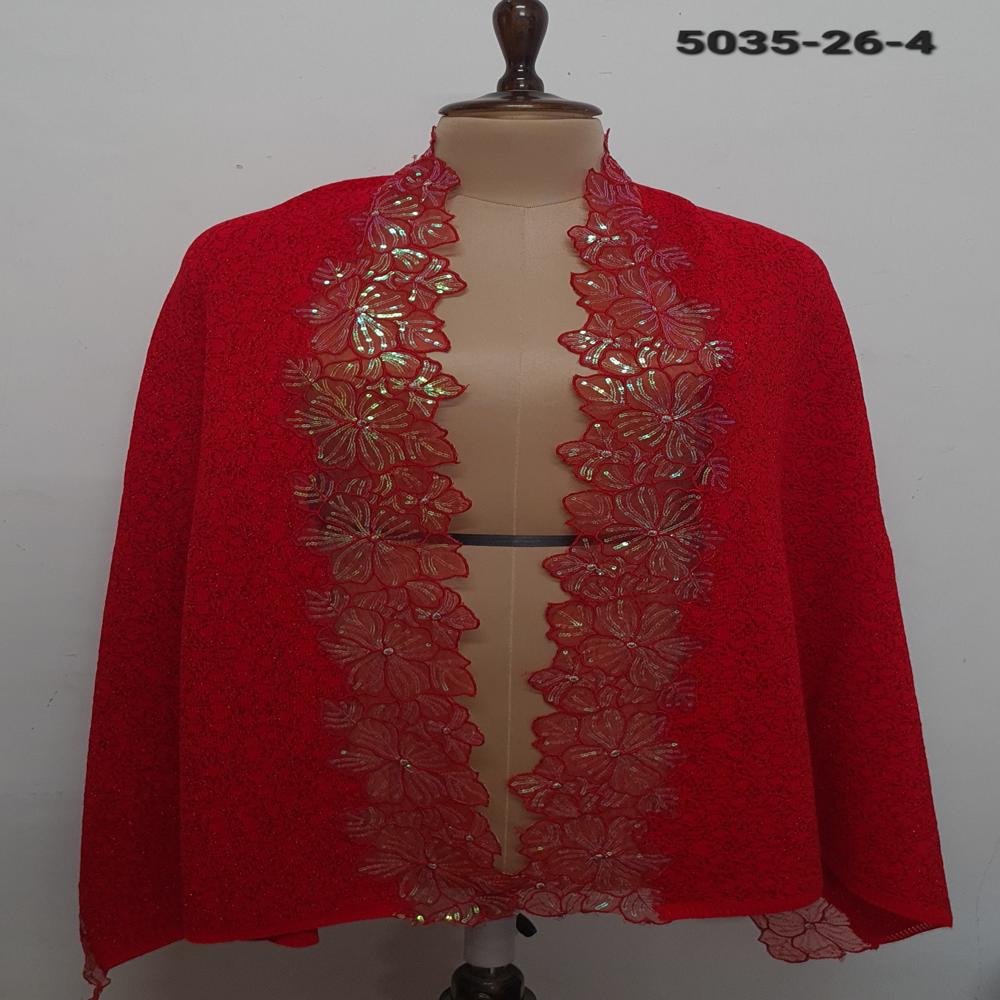 Winter Wear Knitted Nett Embroidered Applique work capes/ponchos/stoles