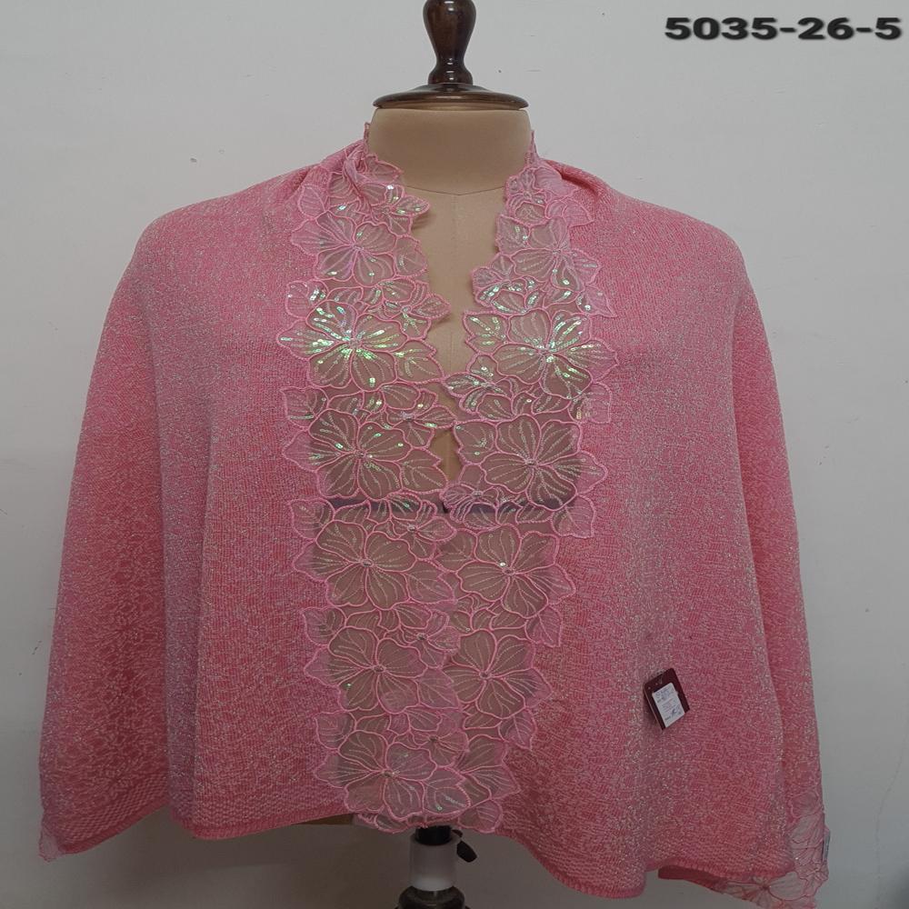 Winter Wear Knitted Nett Embroidered Applique work capes/ponchos/stoles