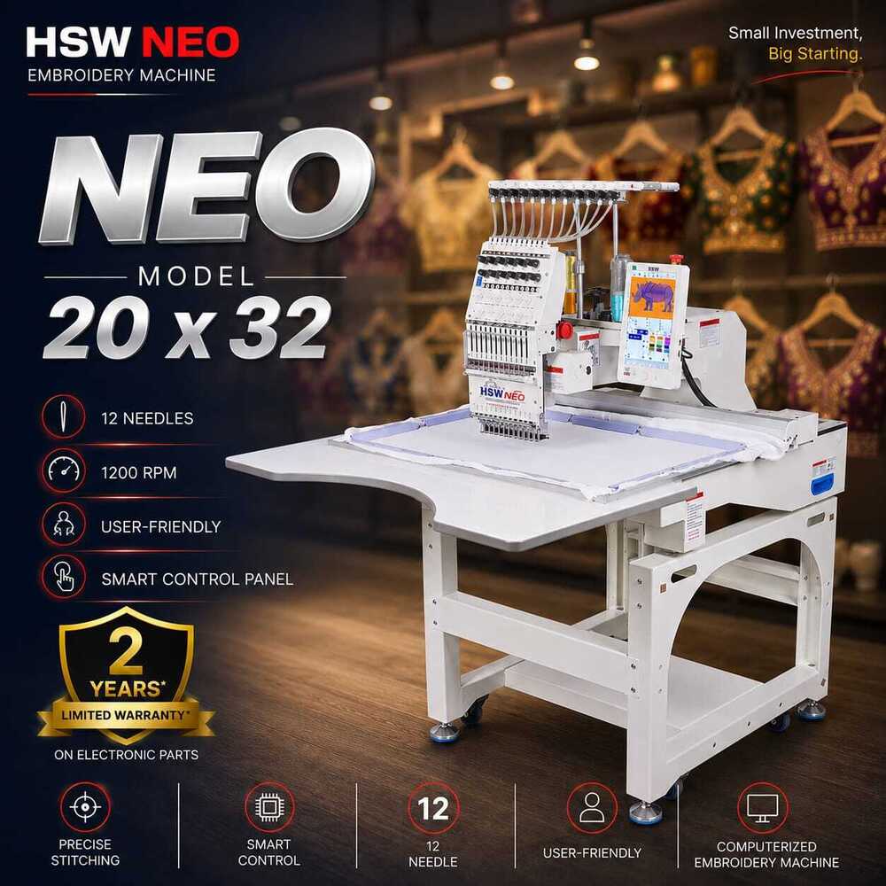 HSW NEO 20x32 Embroidery Machine