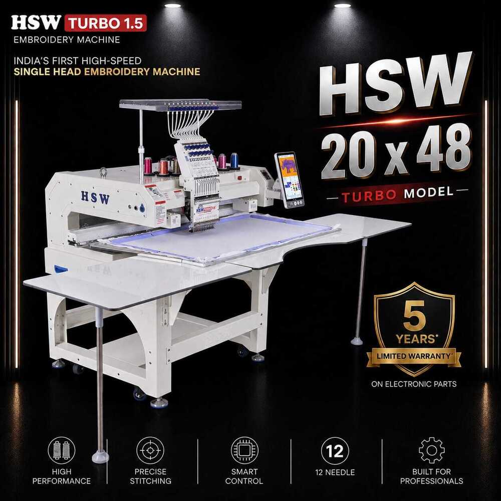 HSW Turbo 20x48 Embroidery Machine