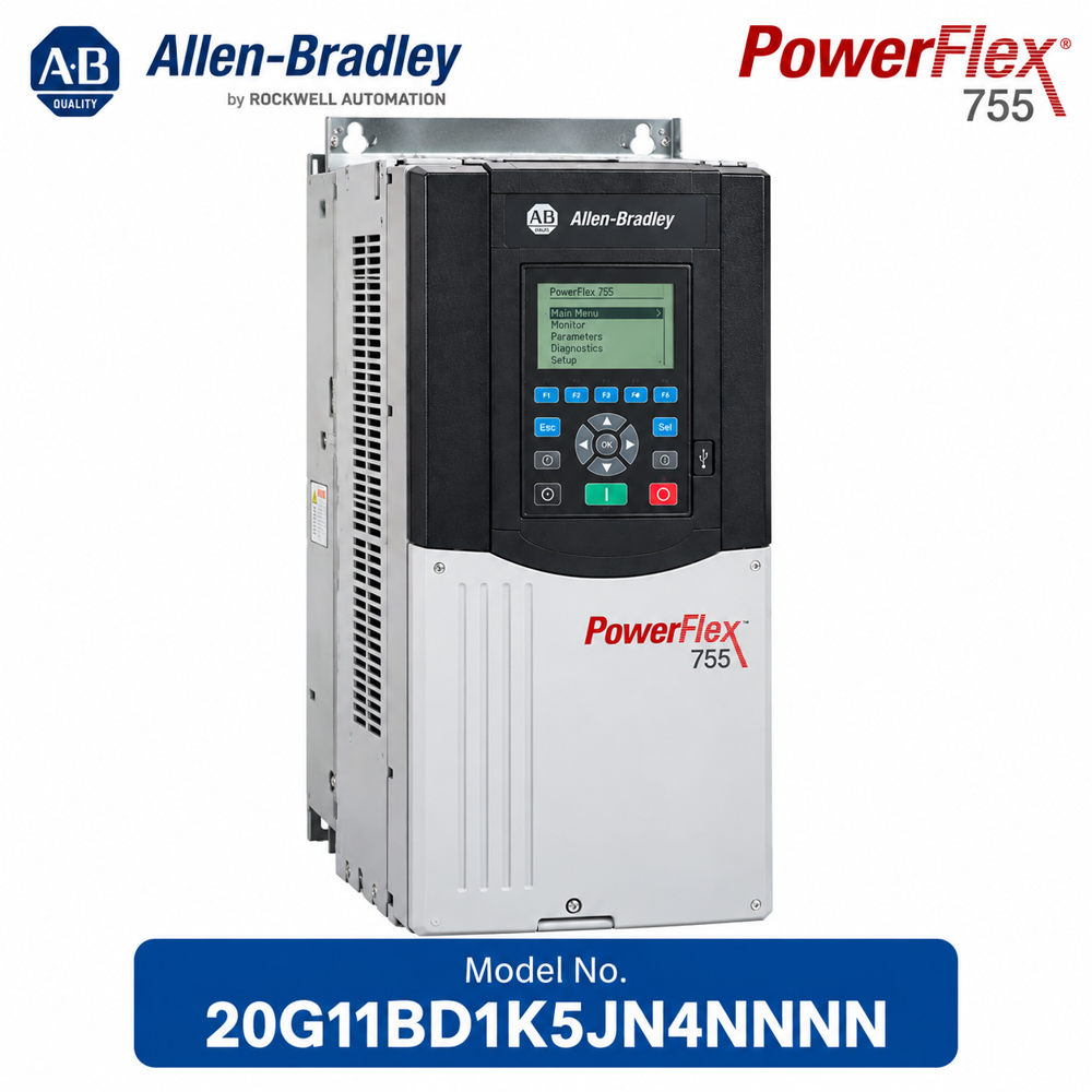 Allen-Bradley Powerflex 755 Ac Drive, 480V Class, 1.5 Hp (1.1 Kw), Three-Phase, Adjustable Frequency Drive For Industrial Motor Control. - Dimension (L*W*H): 60.0 X 83.0 X 230.0 Centimeter (Cm)