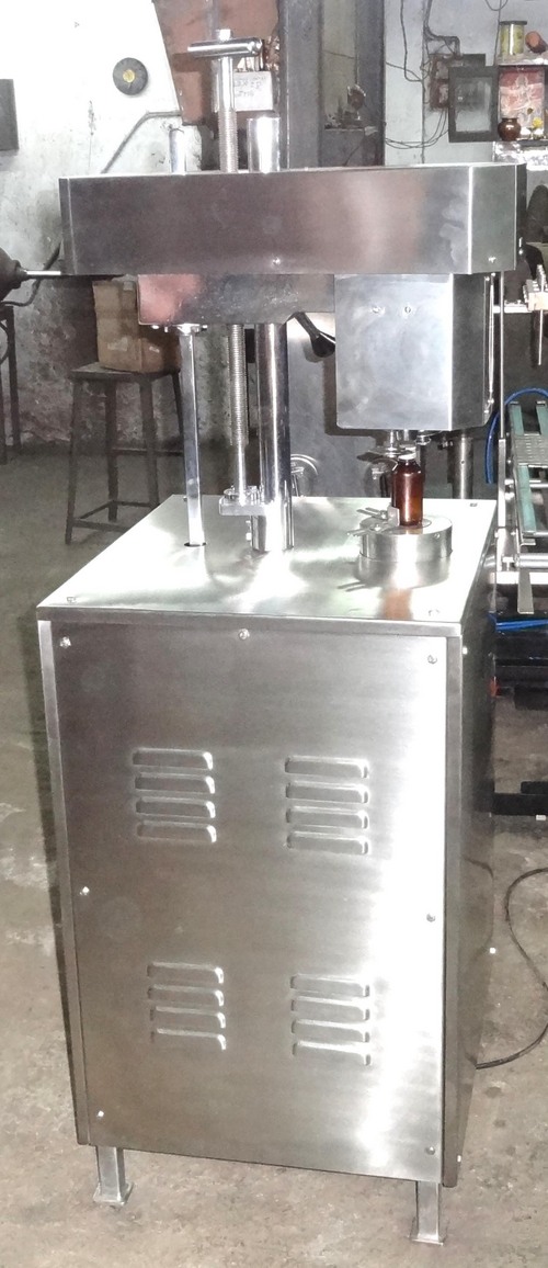 Semi Automatic Ropp Cap Sealing Machine - Color: Silver