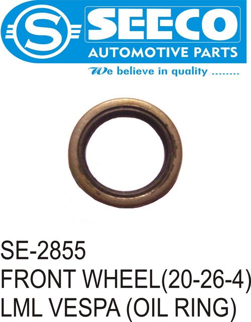 FRONT WHEEL - Rubber, 1-2000 mm, Polished Finish | Wave Seal Lip Design, Retains Lubricants, Excludes Contaminants, Separates Fluids