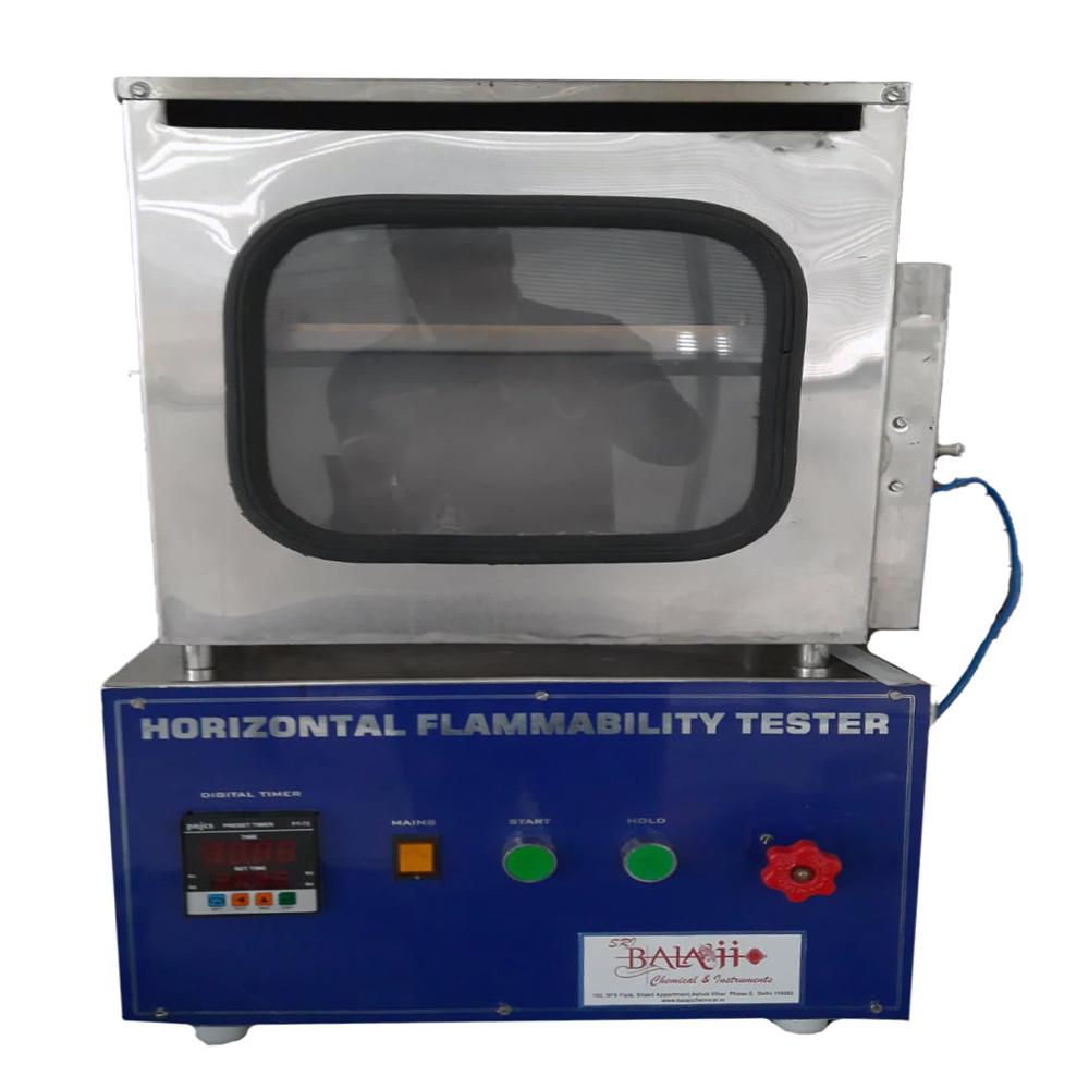 Horizontal Flammability Tester - Color: Silver