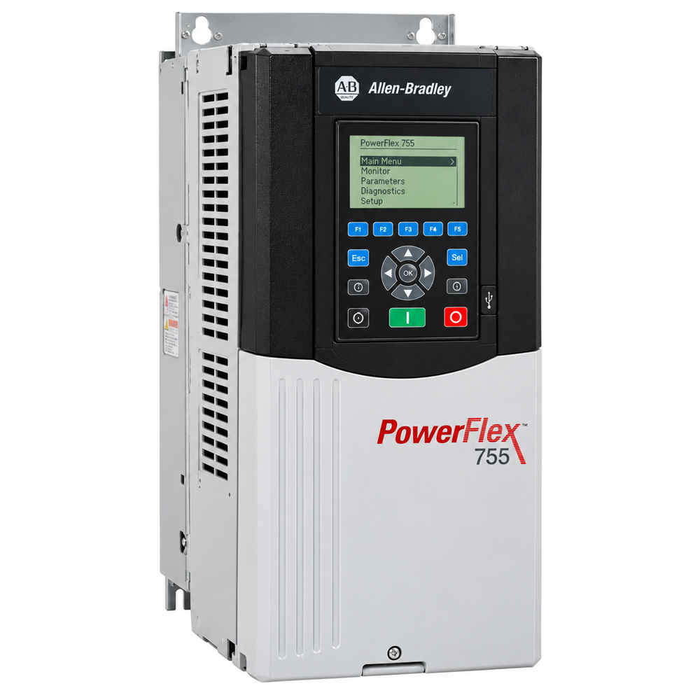 Allen-Bradley Powerflex 755Ts Xt Ac Drive, 480 Vac, 3-Phase, 14A, 10 Hp Normal Duty / 7.5 Hp Heavy Duty, Ip20/Ip00, With Ethernet/Ip And Corrosive Gas Protection (Xt). Us - Dimension (L*W*H): 21.2 X 13.5 X 42.4 Centimeter (Cm)