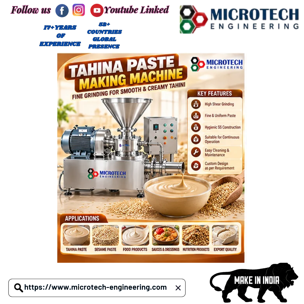 Tahina Paste Making Machines