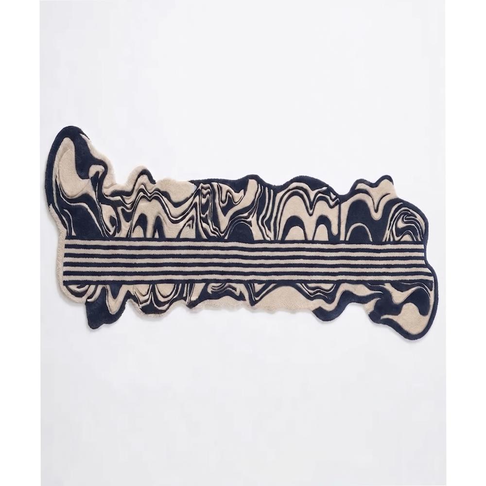 Hand-Tufted Abstract Swirl Wavy Runner Rug