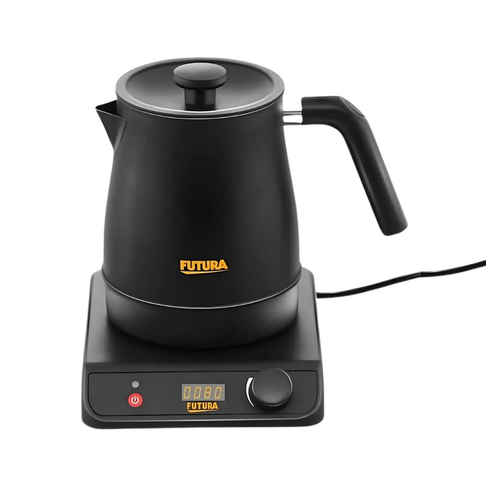 Futura Smart Electronic Kettle 1.4 Liter Premium Stainless Steel Fast Boil Electric Kettle With Auto Shutoff & Dry Boil Protection - Color: Black