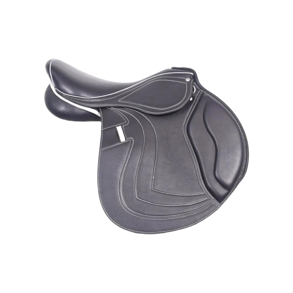 Horse Leather Saddle - Color: Black