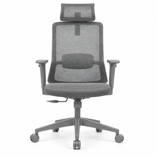Leather Office Chairs - Color: Grey
