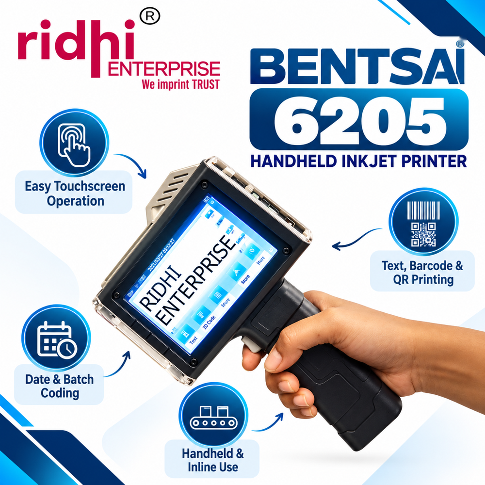 Barcode and QR Code Printing Bentsai 6205 Handheld Inkjet Printer