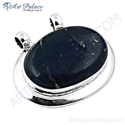 विंटेज न्यू लापीस जेमस्टोन सिल्वर पेंडेंट