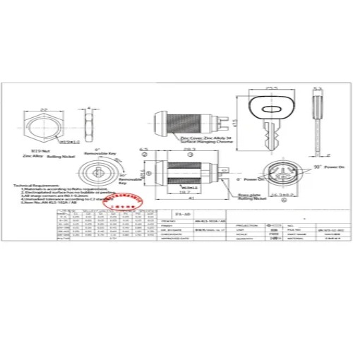 KLS-102A/B Keylock Switch