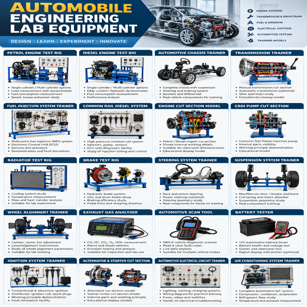 Automobile Engineering Lab Equipment