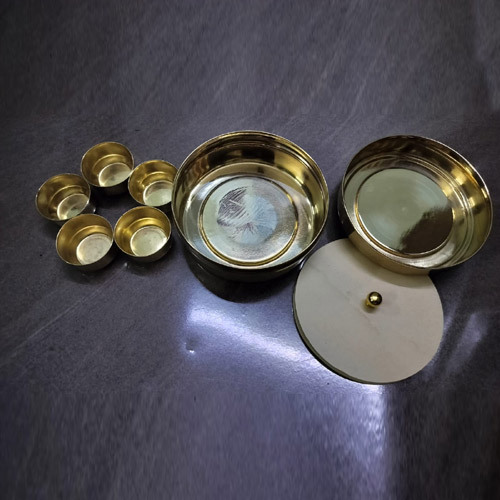 Spillbox Brass Pooja Containers