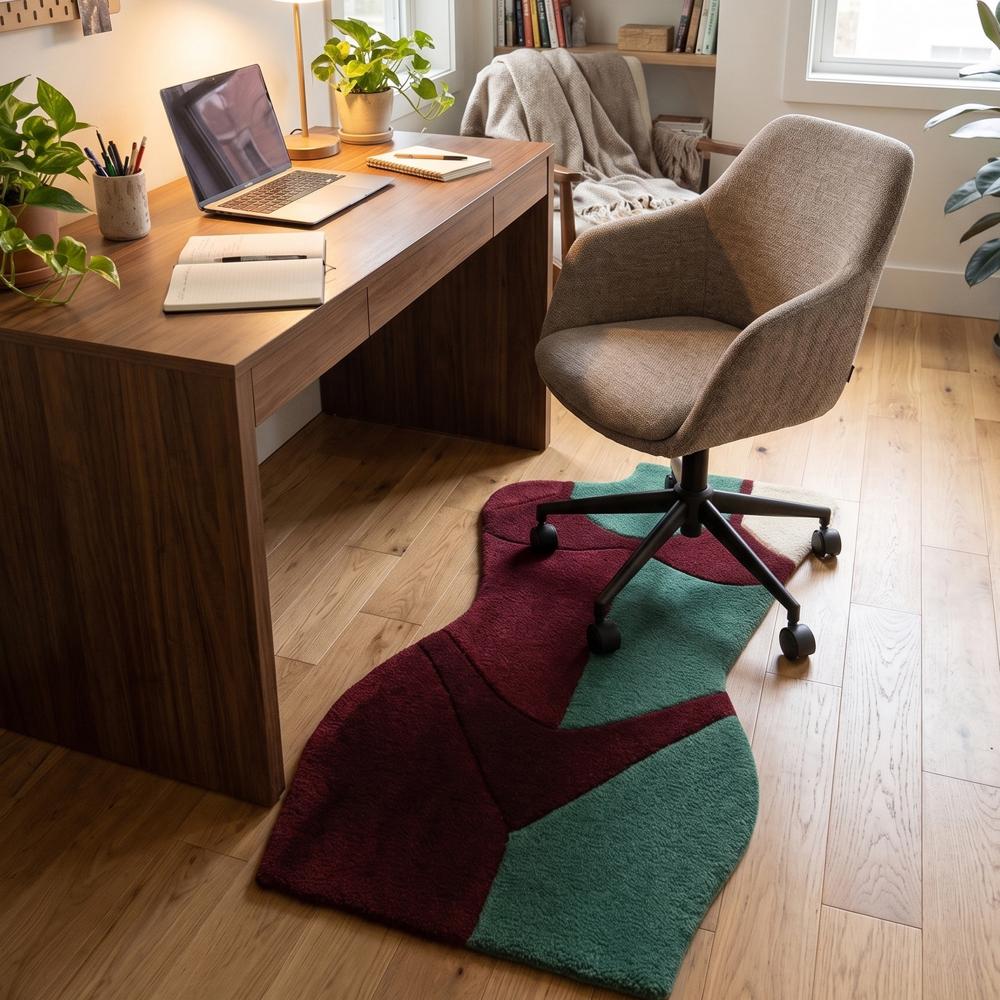 Hand-Tufted Modern Abstract Female Form Silhouette Wool Area Rug