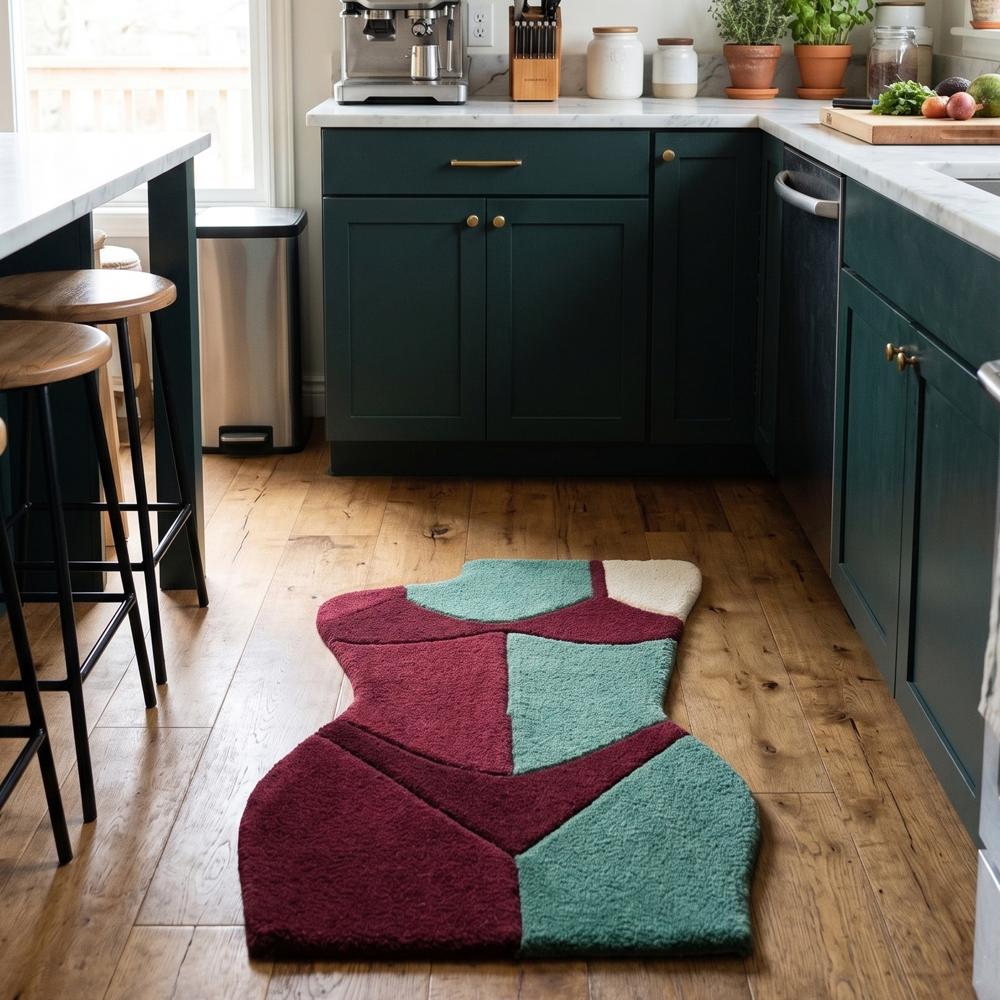 Hand-Tufted Modern Abstract Female Form Silhouette Wool Area Rug