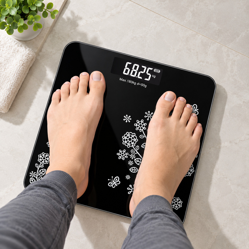 Modern Floral Digital Body Weight Scale