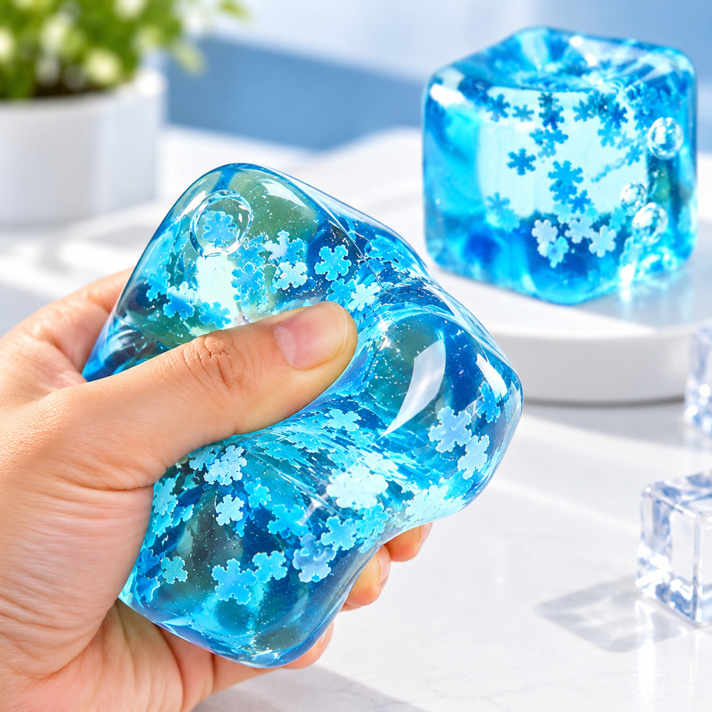 Blue Snowflake Squeeze Toy