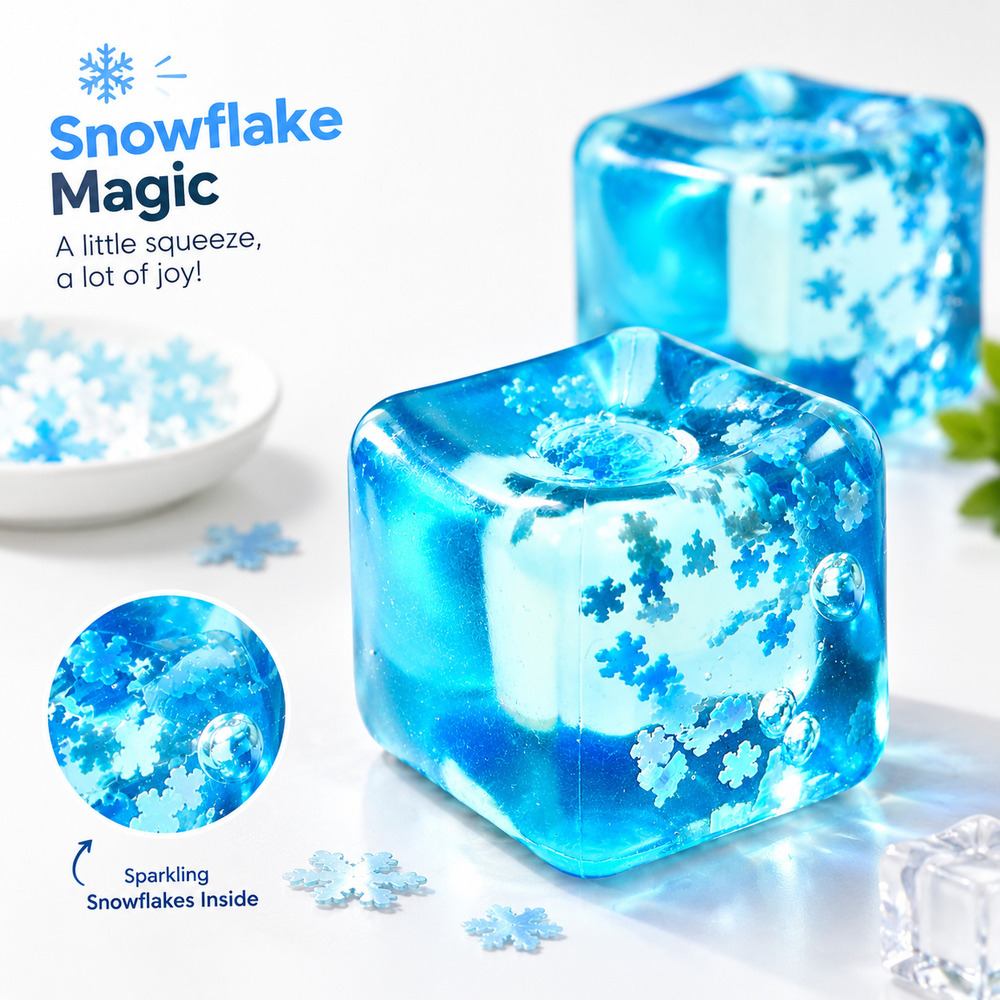 Snowflake Magic Stress Relief Cube