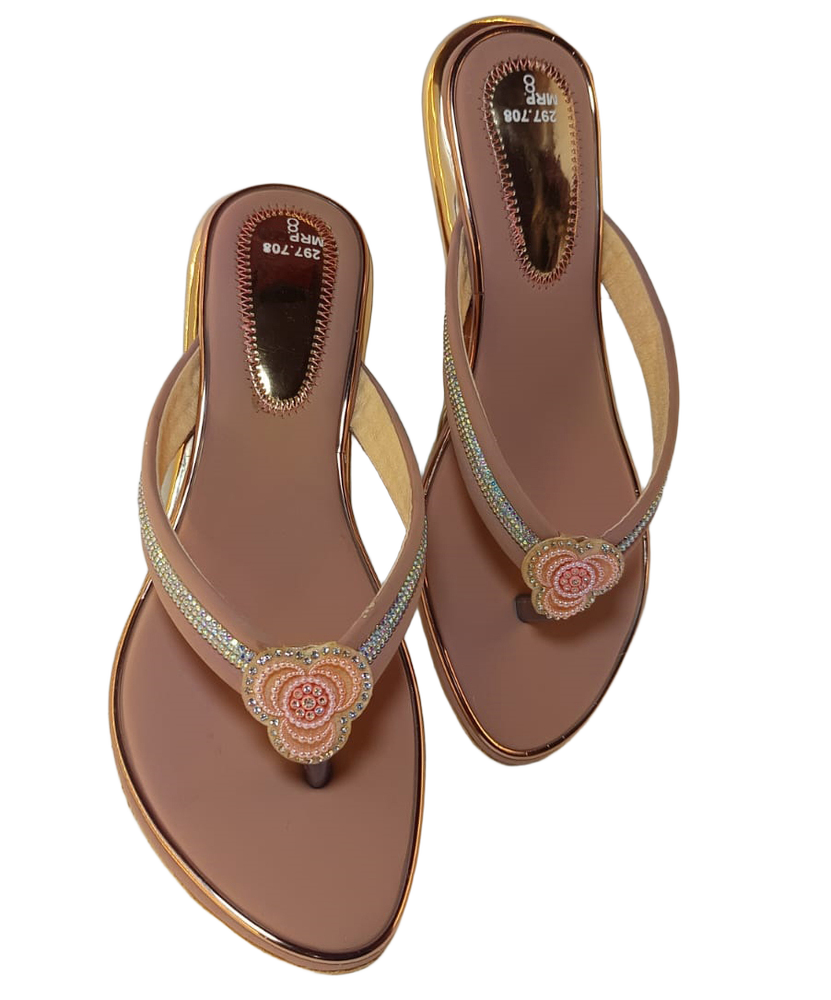 Ladies Embellished Thong Flat Slipper