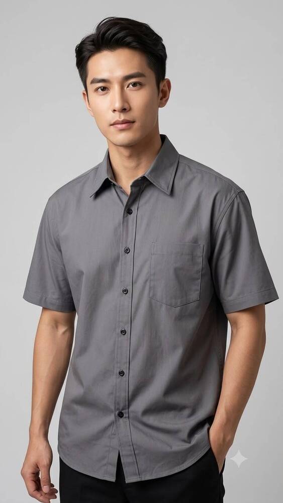 Solid Grey Export Quality Shirt