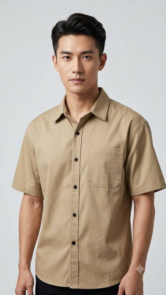 Solid Khaki Export Quality Shirt