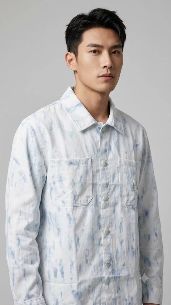 White And Blue Light Shade Color Export Shirt
