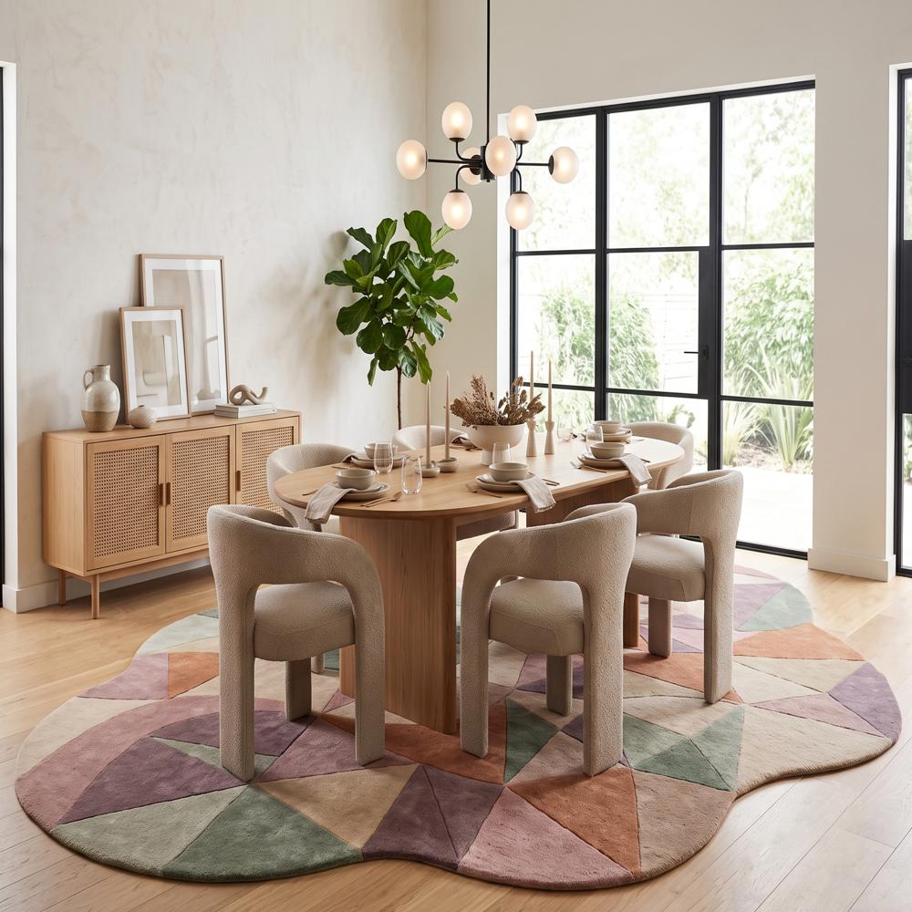Hand-Tufted Irregular Wool Area Rug
