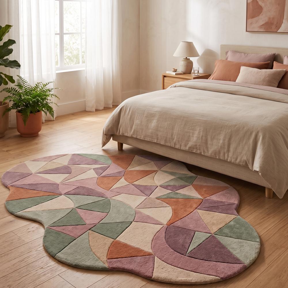 Hand-Tufted Irregular Wool Area Rug