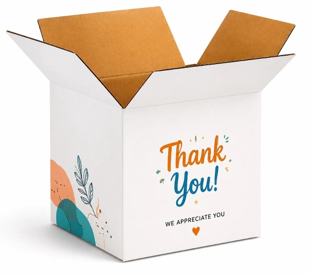 Custom Printed White Corrugated Box