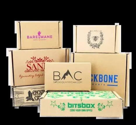 Assorted Custom Logo Printed Kraft Mailer Boxes