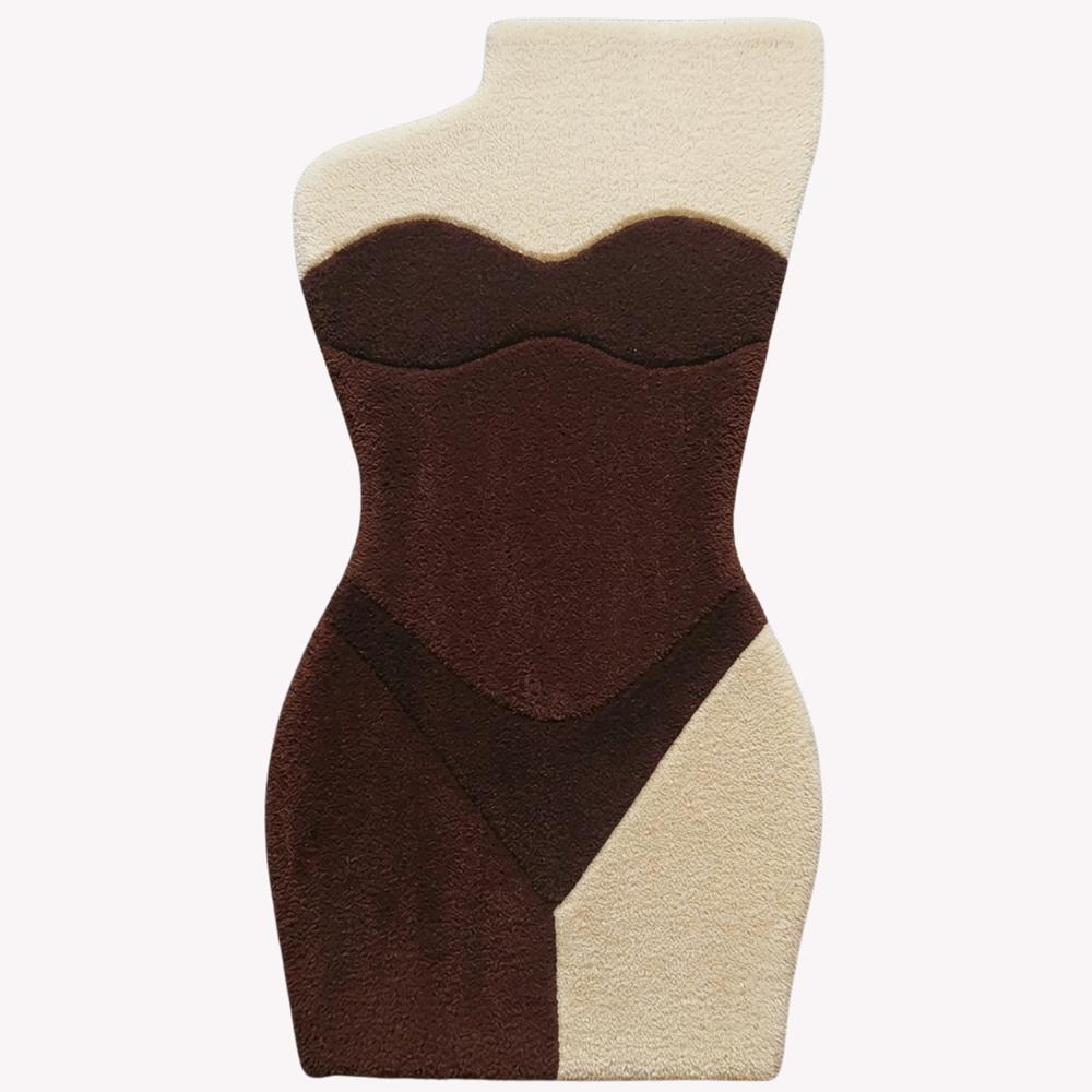 Hand-Tufted Wool Body Shape Area Rug