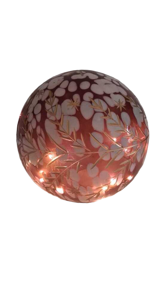 8 inch Globe Lamp Cheena Finish