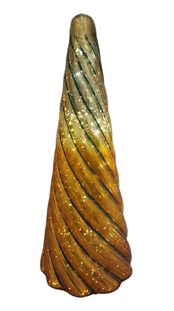 15 inch Tree Swrill Design Gold Color