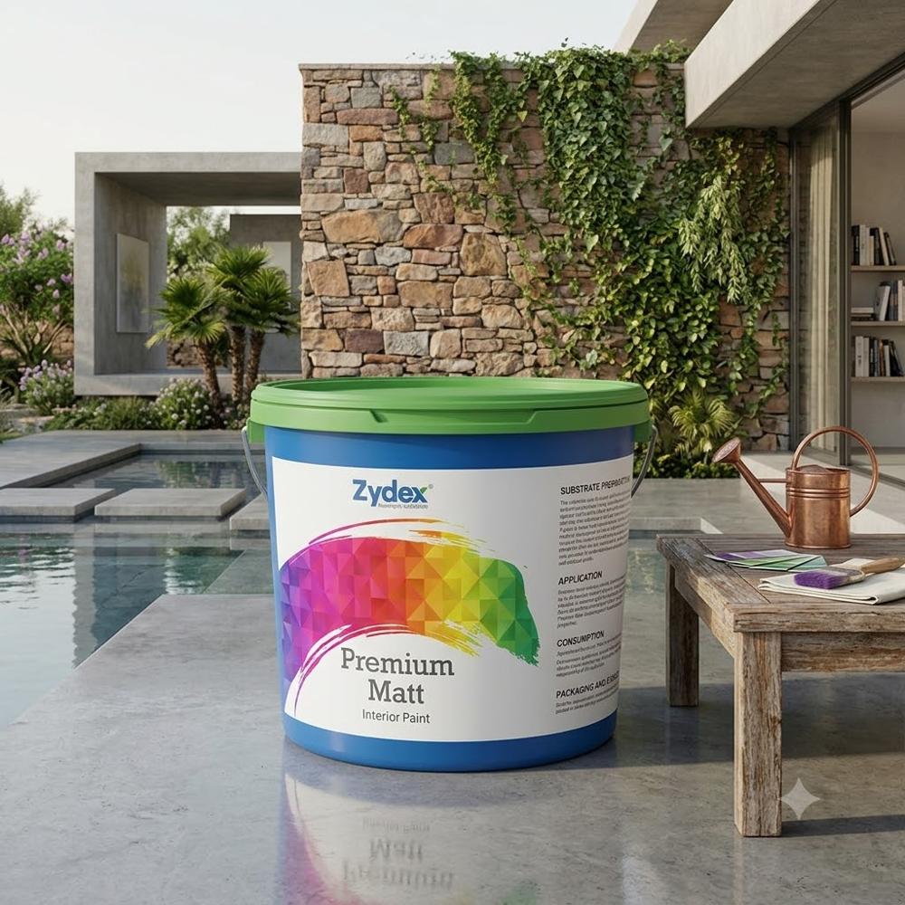 Zydex Premium Matt Interior Silicate Wall Paint With Rich Matt Finish - Color: As Per Requirement