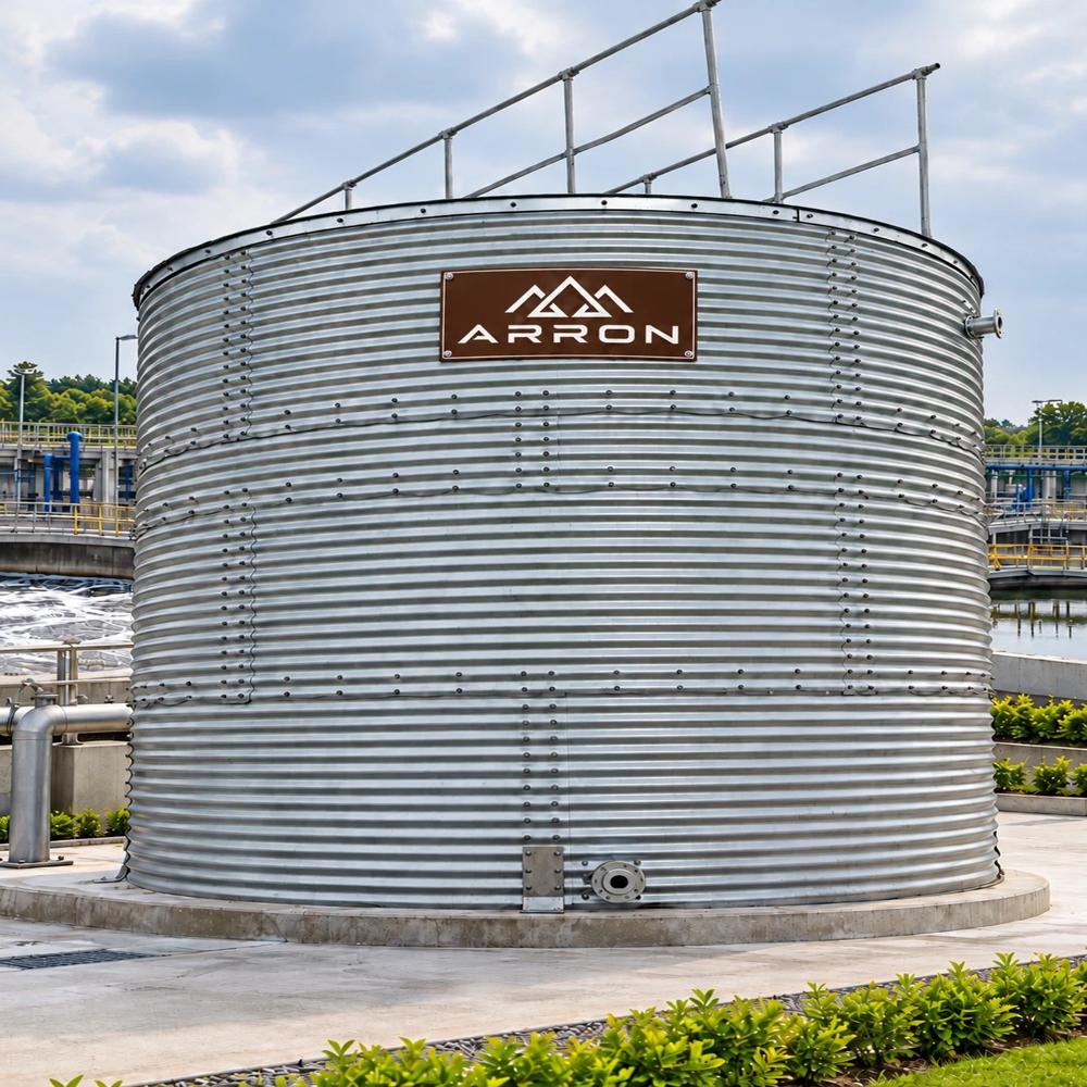 Zincalume Stp / Etp Treated Water Storage Tank - Color: Silver